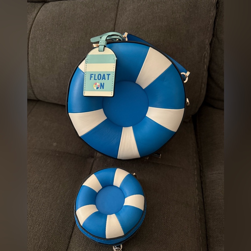 Blue and White Lifebuoy Bag Set by Kate Spade